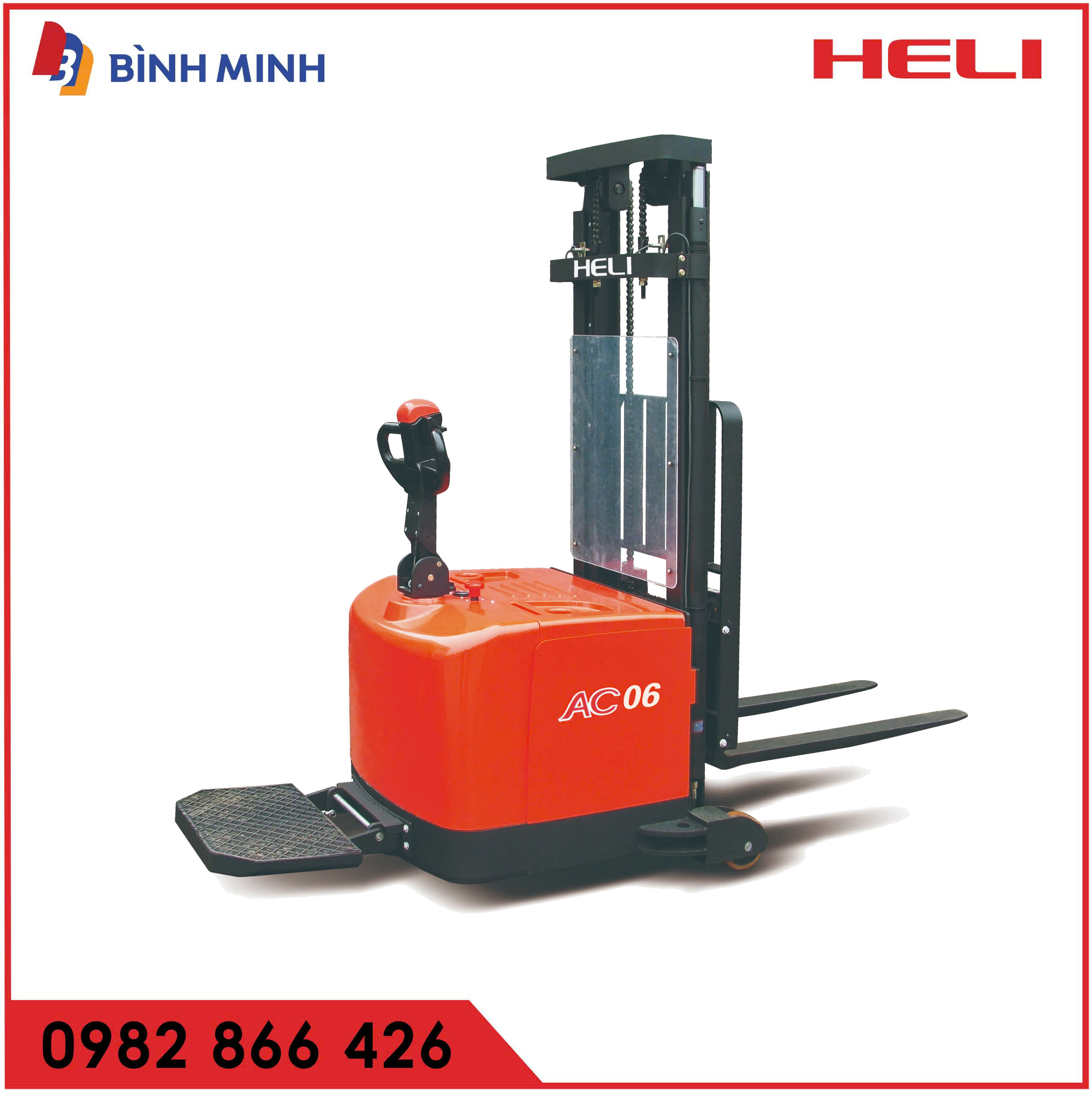 Xe nâng tay điện đứng lái 500 - 600kg Heli Model CPD06-970