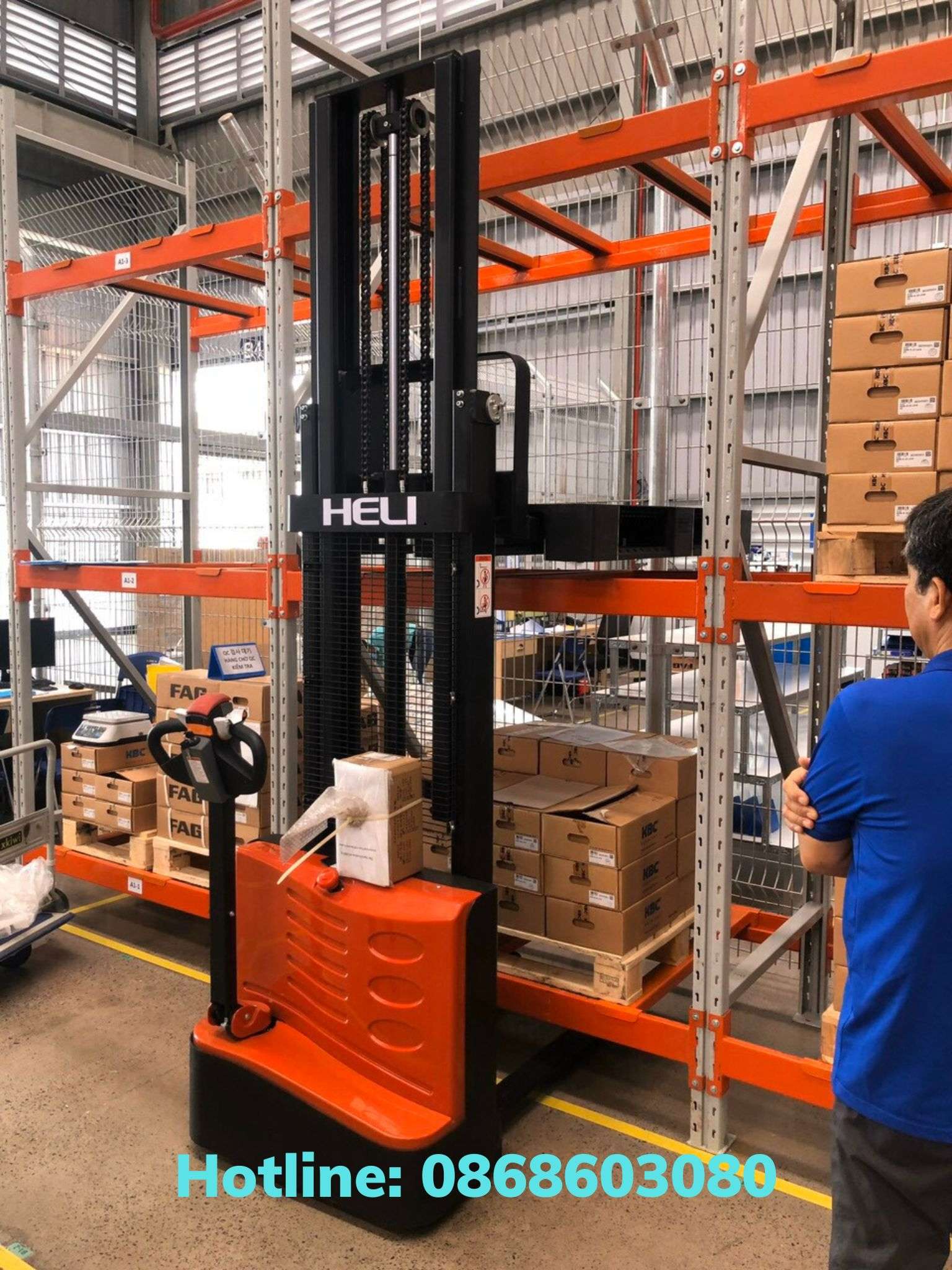 Xe nâng tay điện 1.5 tấn Heli - Model CDD15J - Xe nâng tay điện giá rẻ - Mới 100%