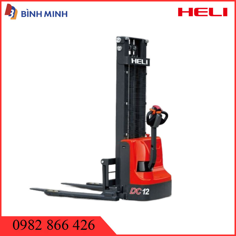 Xe Nâng Điện Đứng Lái HeLi 1.6 Tấn nâng Pallet 2 mặt